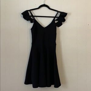 NWOT Black off shoulder above the knee dress